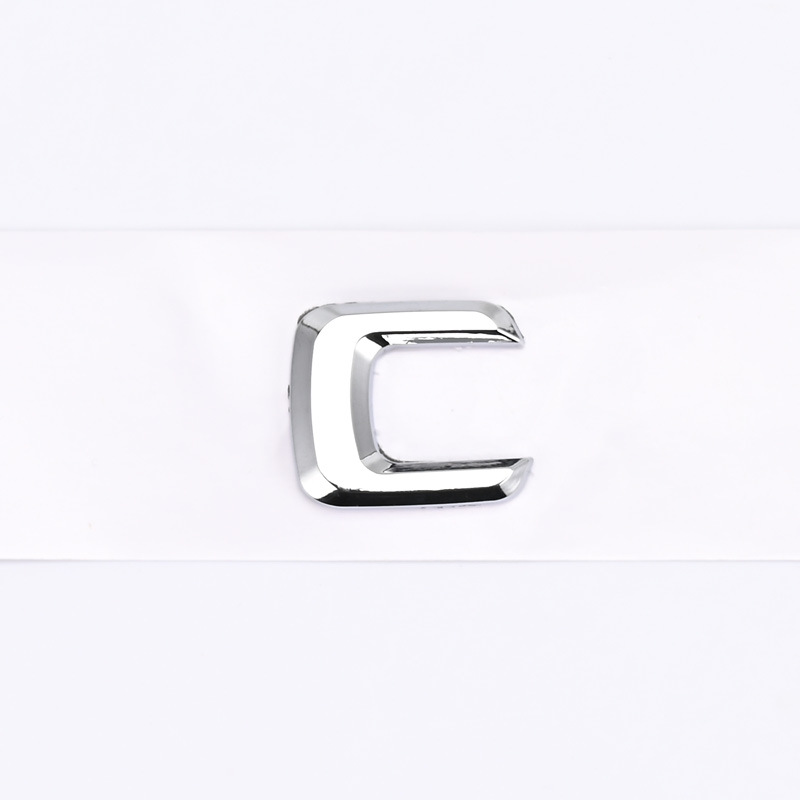 ABS Plastic 1 2 3 4 5 6 8 0 C D E G I K L M R S Letter Car Sticker for Mercedes Benz Trunk Tail Netby