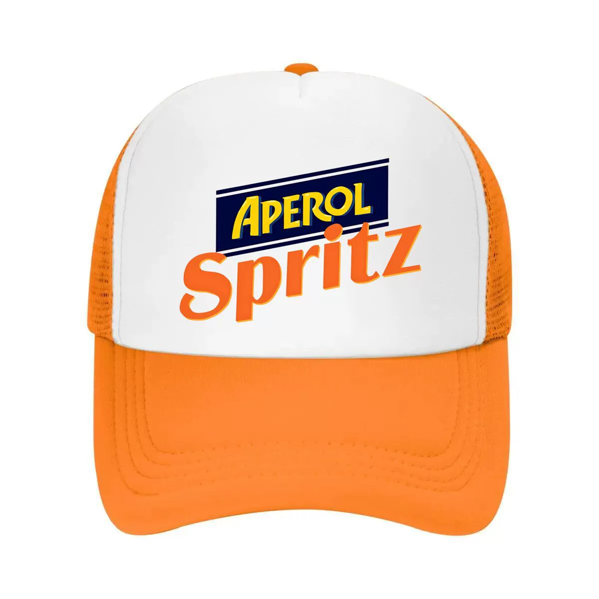 Aperol Spritz Print Logo Baseball Hat Summber Mesh Trucker Netby