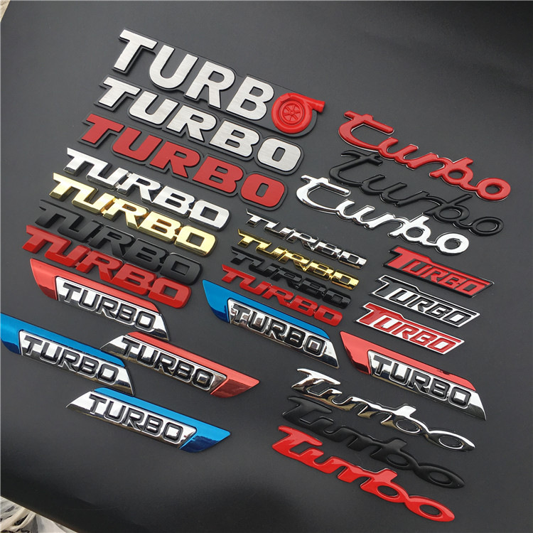 Metal TURBO Car Sticker Netby