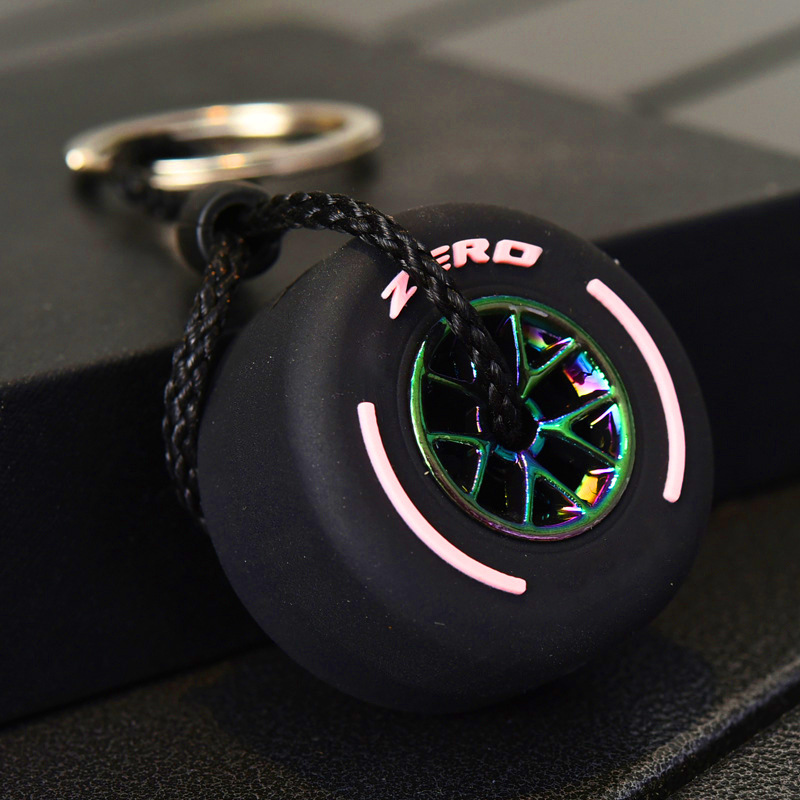 Rubber ZERO Firelli Car Wheel Tire Keychain Keyring Netby