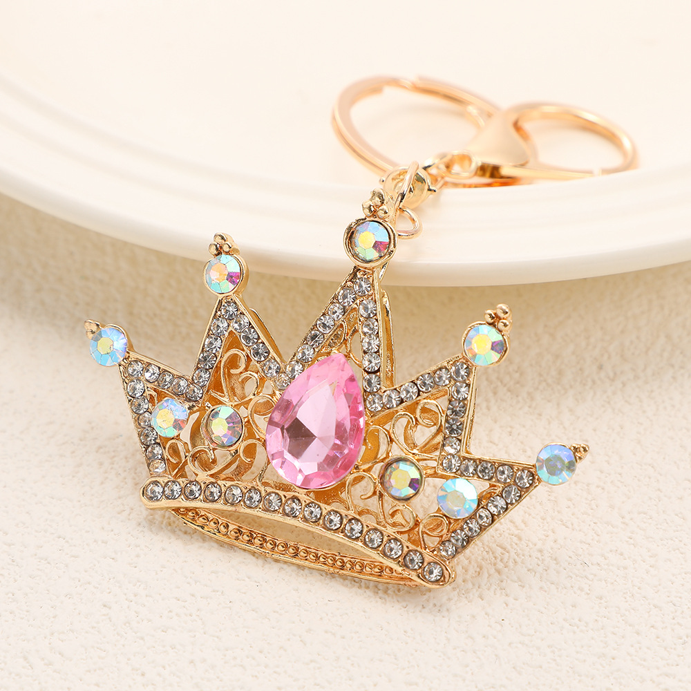 Crown Rhinestone Keychain Keyring Netby