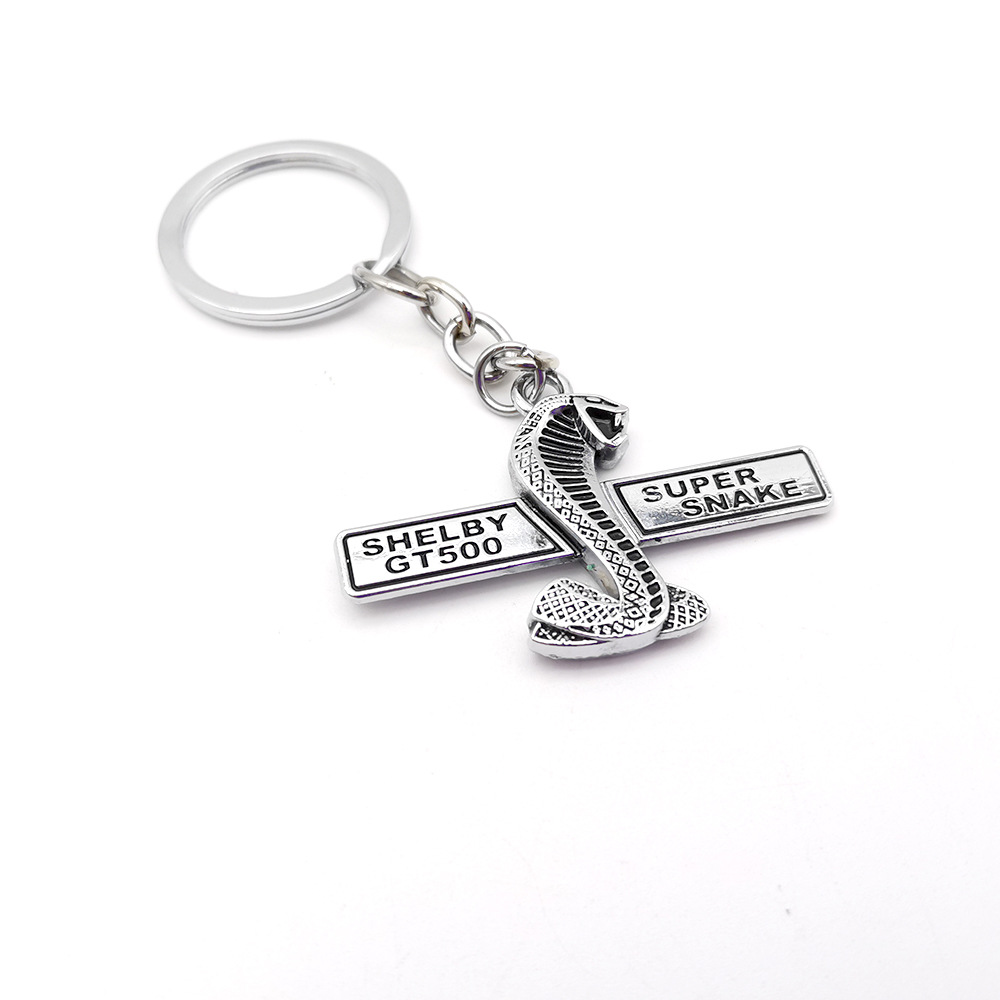 Metal Car Keyring Keychain Keyfob for Cobra SHELBY GT500 Standard Ford Netby