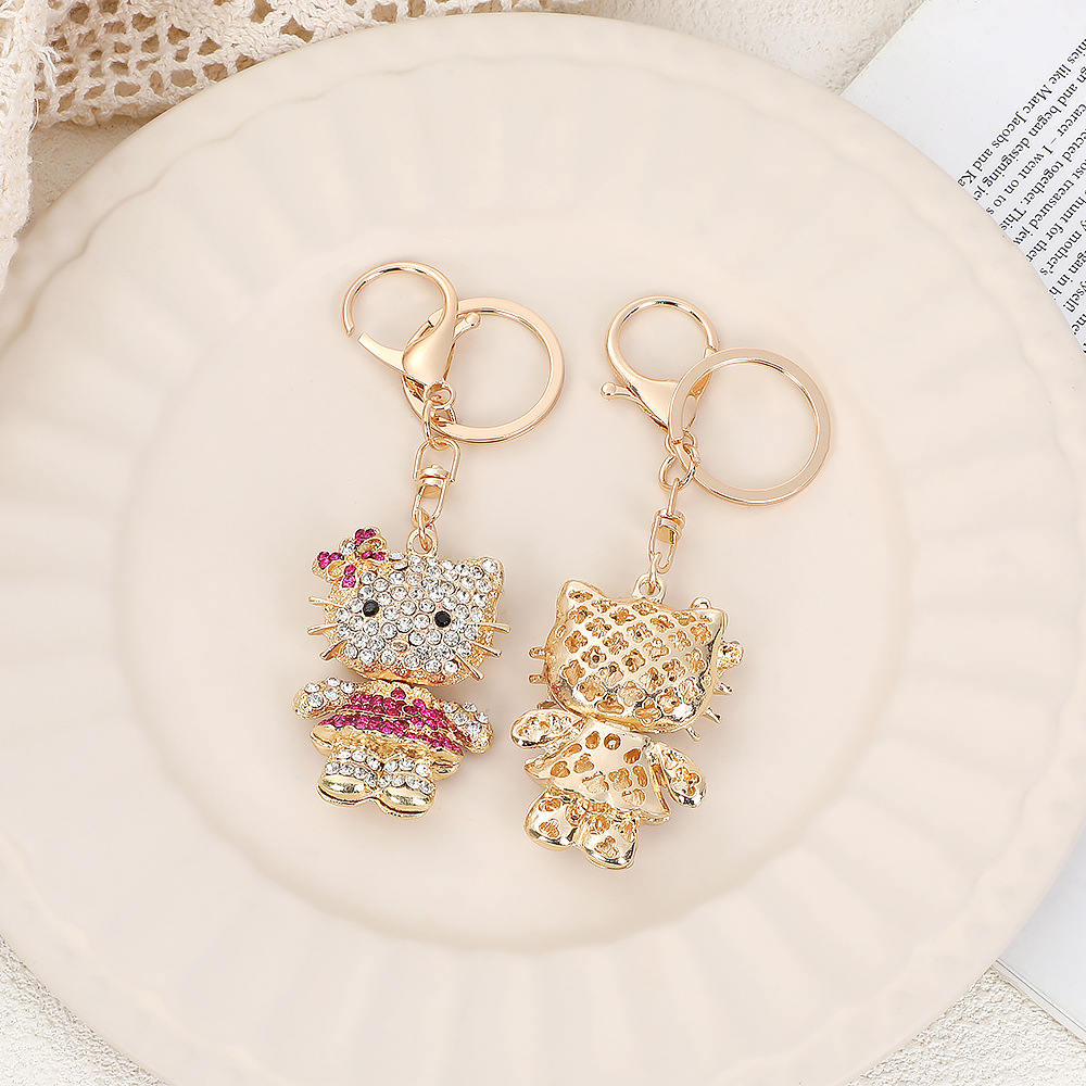 Rhinestone Hello Kitty Keychain Keyring Netby
