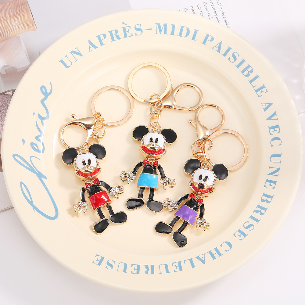 Rhinestone Mickey Mouse Keychain Keyring Netby