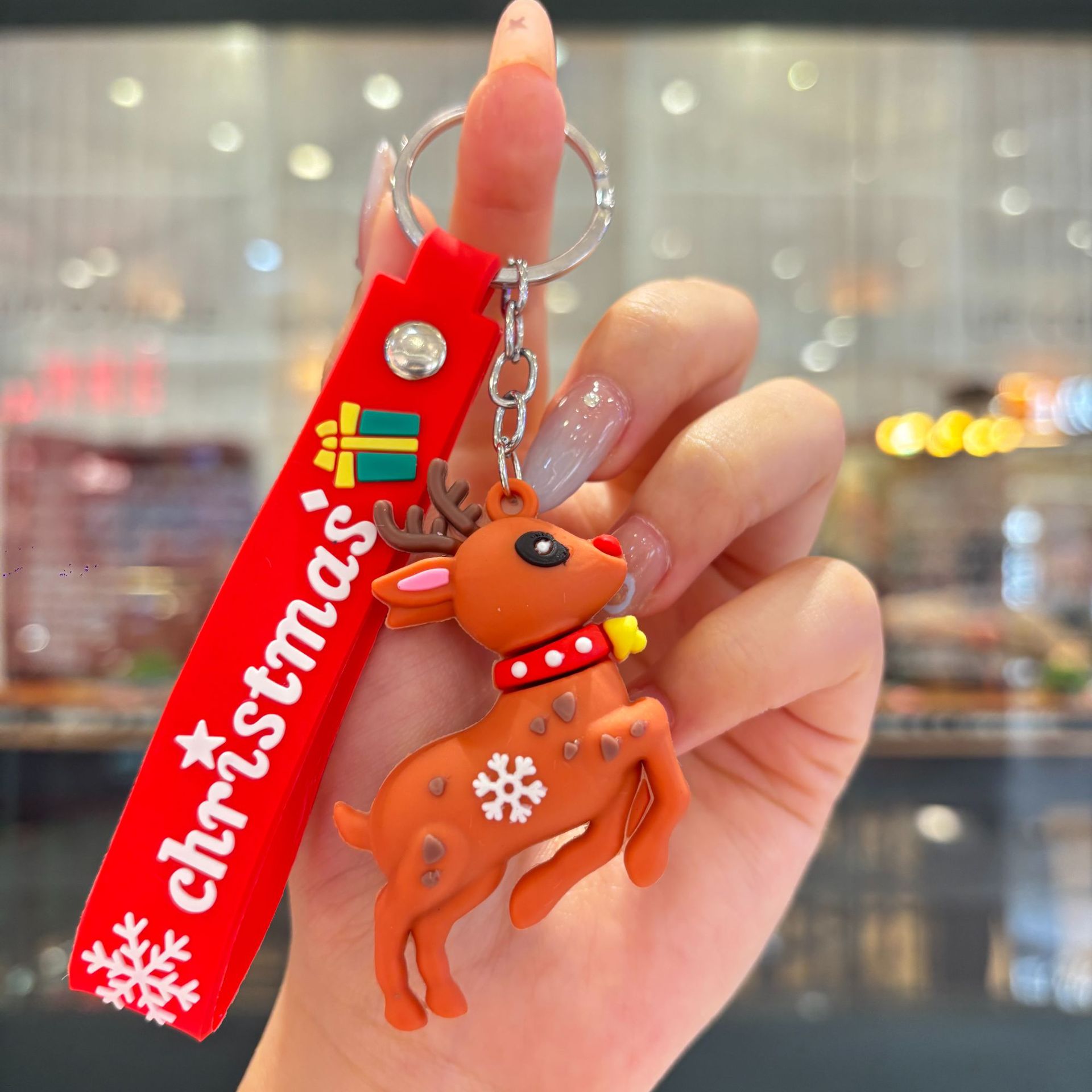 Silicon Santa Claus Tree Snowman Festival Christmas Keychain Keyring Netby