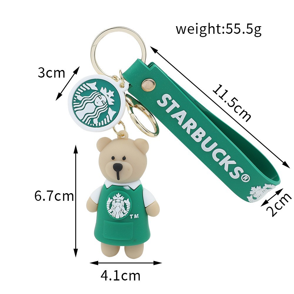 Creative STARBUCKS Bear Coffee Cup Keychain Keyring Netby