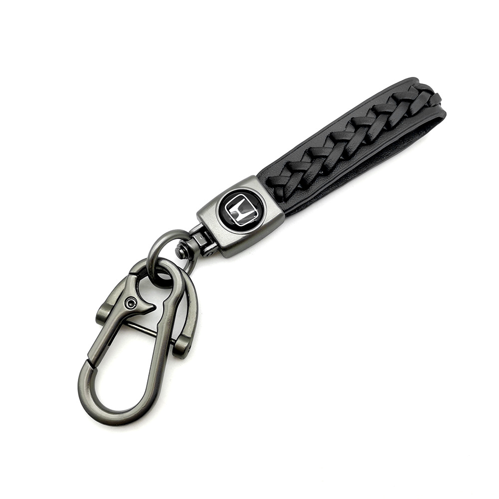 Knitting Leather Car Logo Emblem Kering Keychain Keyfob for Audi Benz BMW VW Chevrolet Toyota Volvo Netby