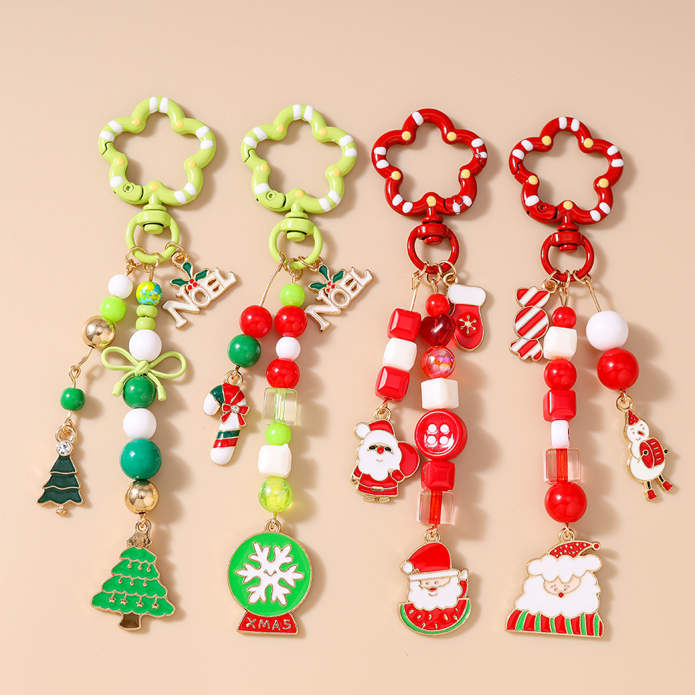 Flower Tree Festival Christmas Keychain Keyring Netby