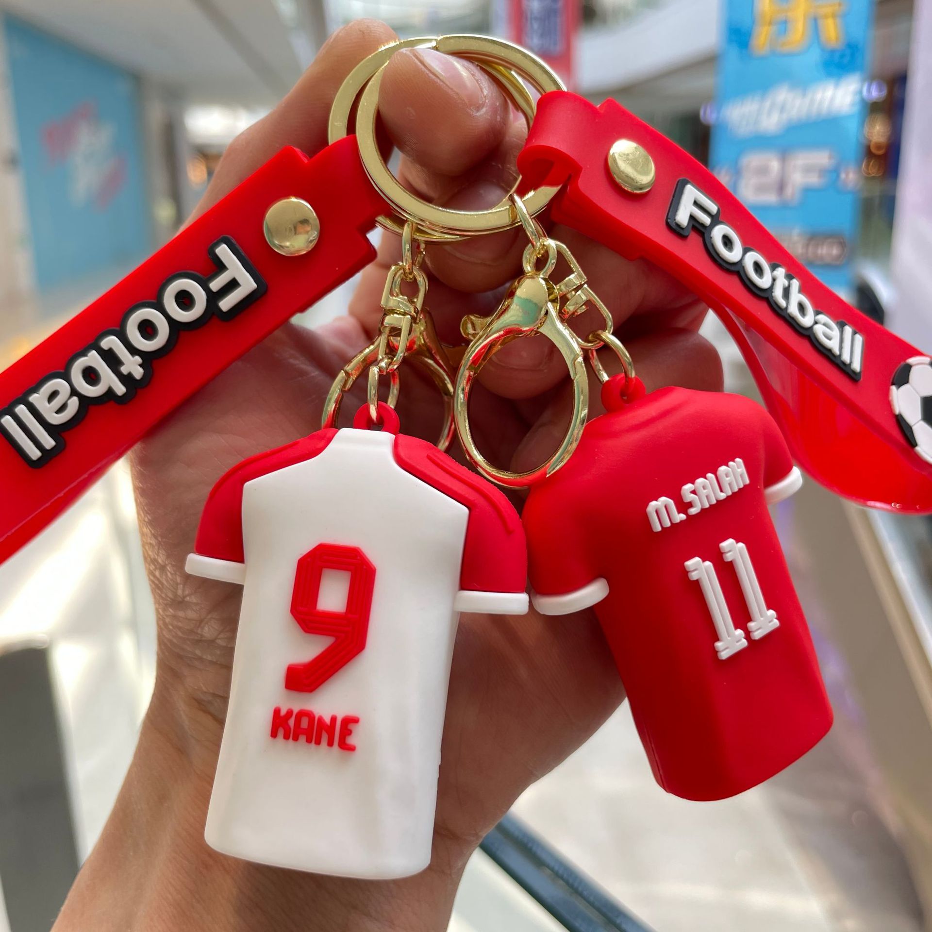 Silicon Sports Game Football Soccer Star Jerseys Keychain Keyring Netby
