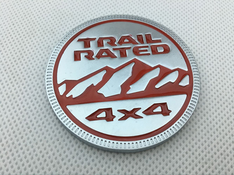 Metal Jeep TRAIL RATED 4X4 Car Emblem Badge Netby