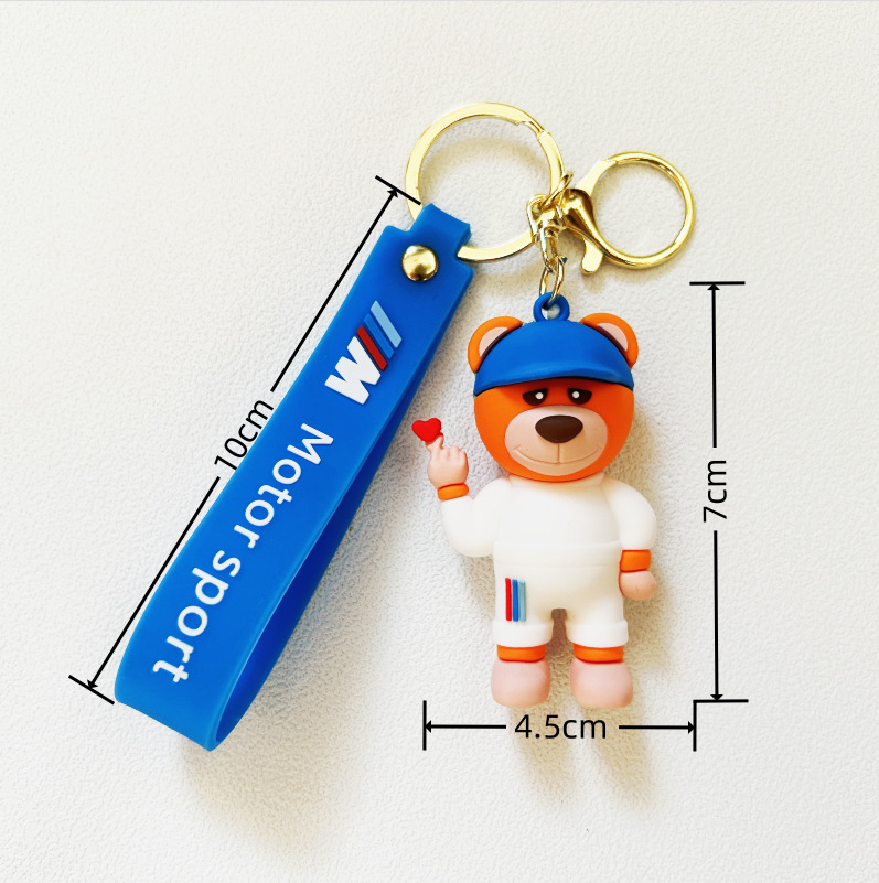Silicon BMW Motorsport M Power Bear Car Keychain Keyring Netby