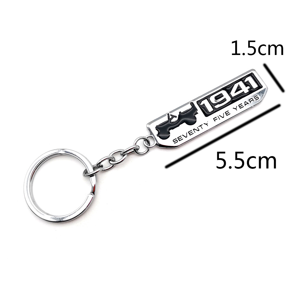 Metal 1941 75th Anniversary of Jeep Wrangler Car Keyring Keychain Keyfob Netby