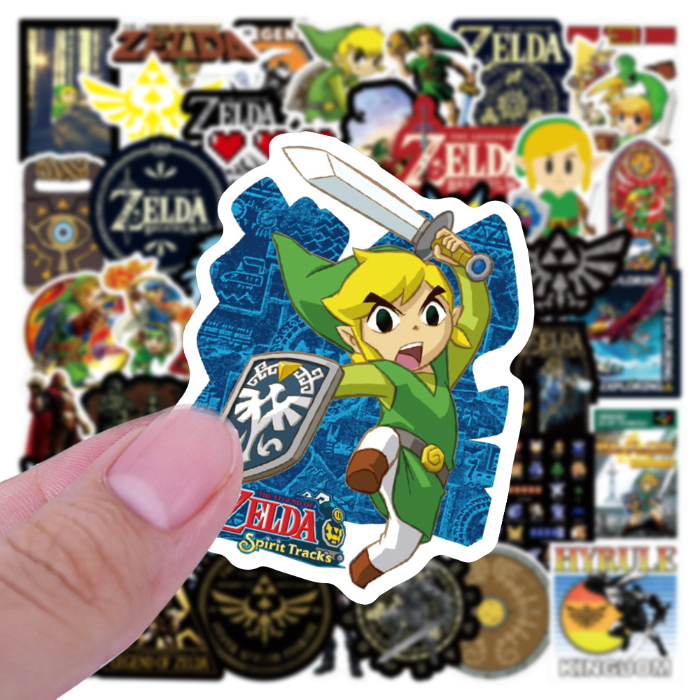 50pcs/pack The Legend of Zelda Waterproof Stickers Netby