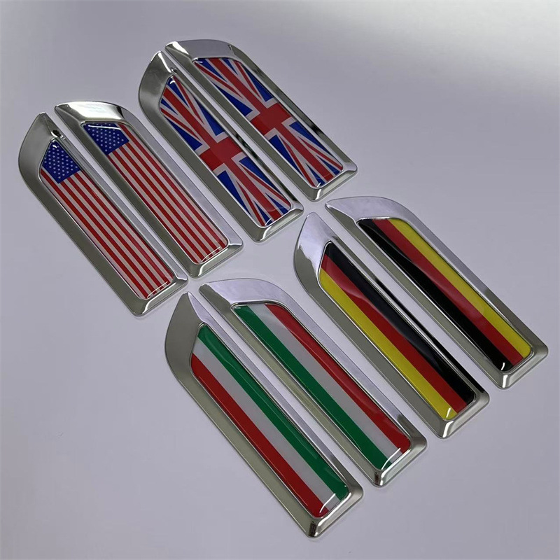 Knife Blade Shape National Flag Car Fender Side Sticker Netby