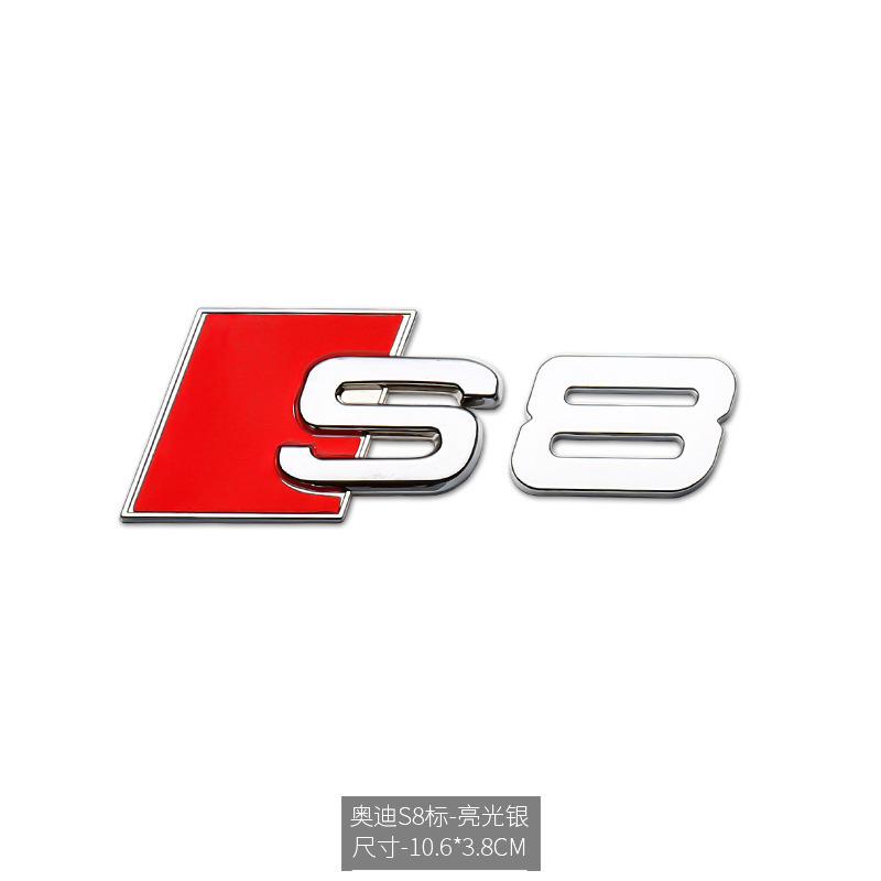 Car Badge Emblem for Audi RS3 RS4 RS5 RS6 RS7 S3 S4 S5 S6 S7 S8 Netby 