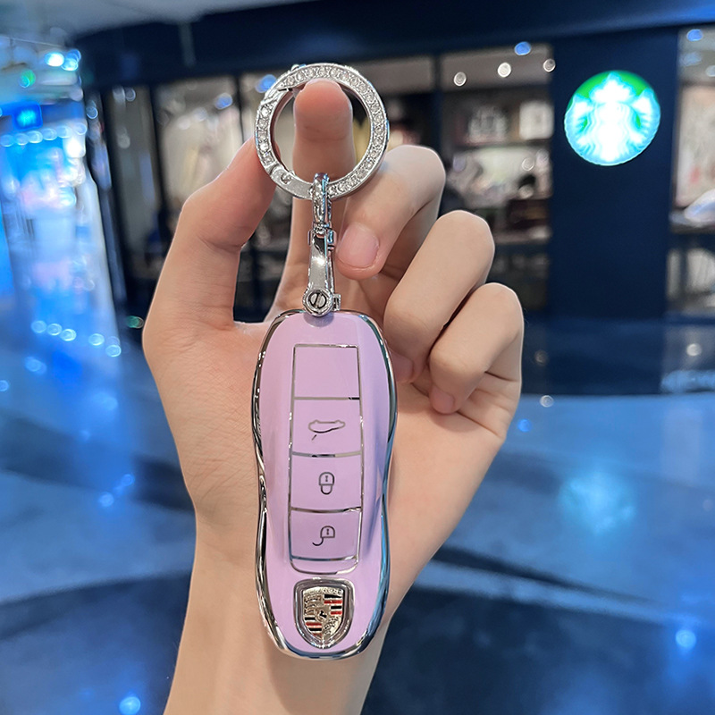 Silicon Car Key Case for Porsche Cayenne Macan Panamera 718 911 Netby