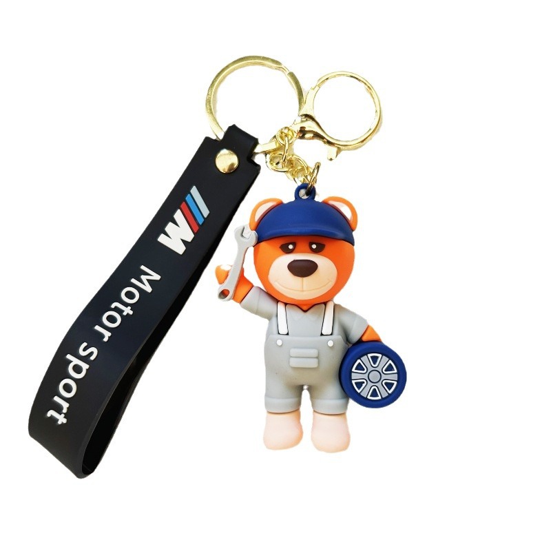 Silicon BMW Motorsport M Power Bear Car Keychain Keyring Netby