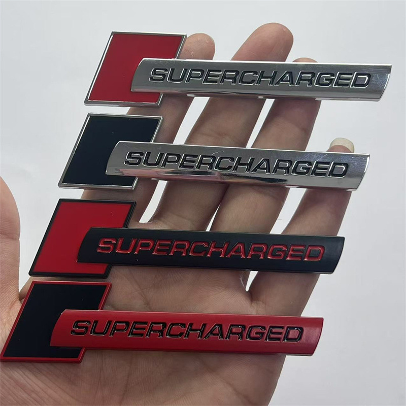 Metal SUPERCHARGED Car Sticker Netby