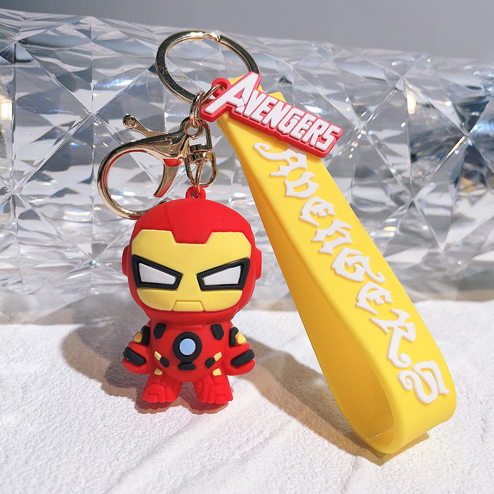 PVC Avengers Superhero Movie Keychain Keyring Captain America Hulk Thanos Spiderman Deadpool Ironman Thor Netby