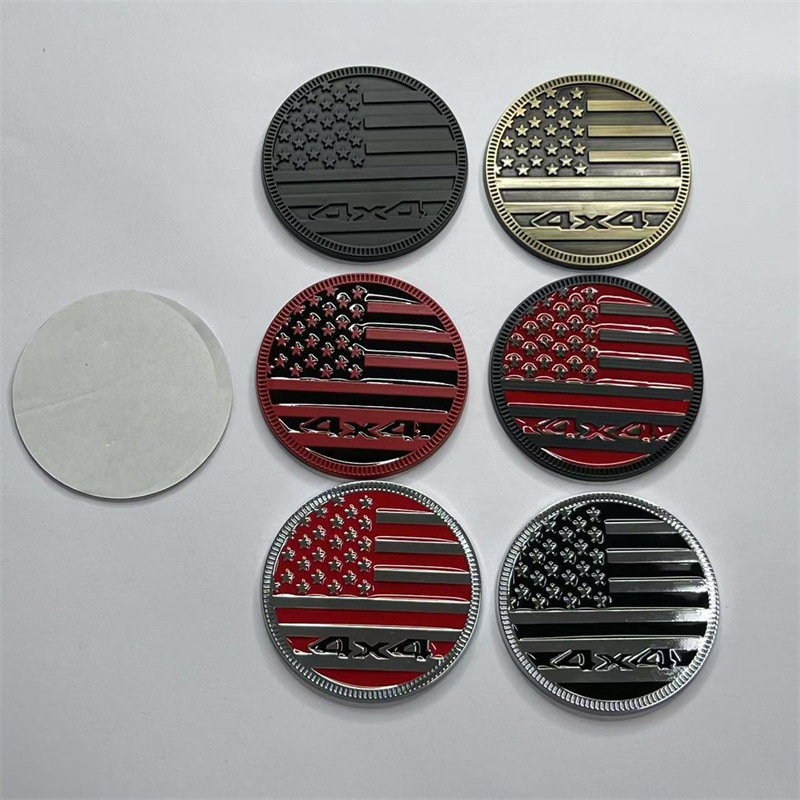 Round 4X4 USA Flag Car Sticker for Jeep Chevrolet Truck Netby