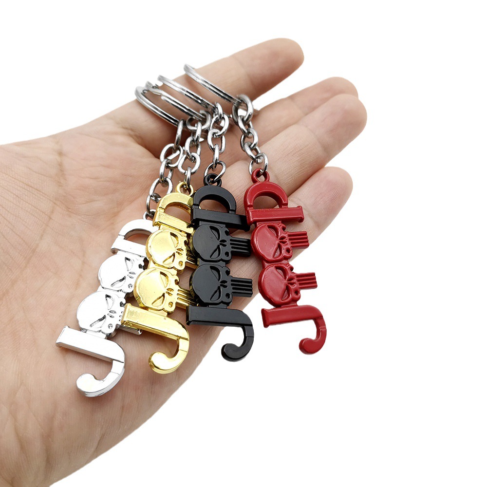 Metal Jeep Skull Car Keychain Keyring Keyfob Netby