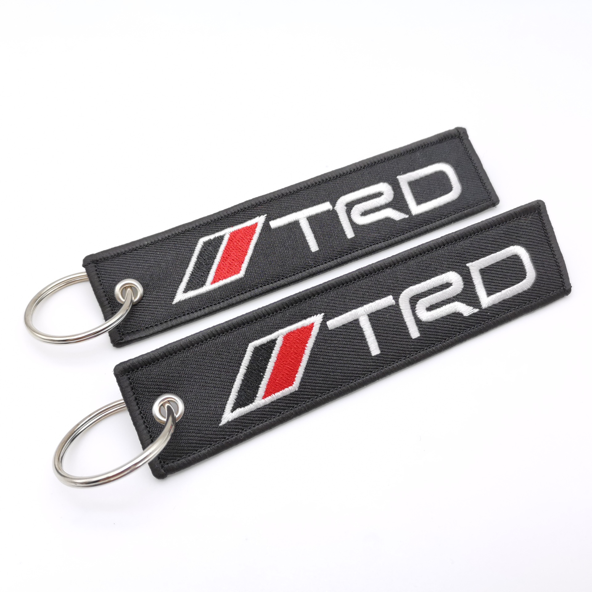 Car logo modified brand textile embroidery cloth key chain hanging TRD MUGEN