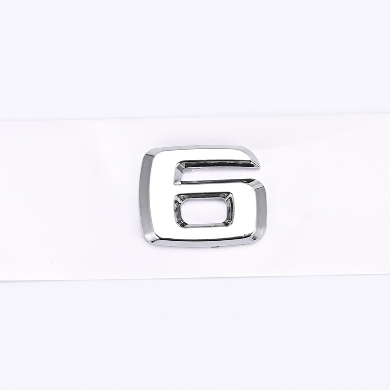 ABS Plastic 1 2 3 4 5 6 8 0 C D E G I K L M R S Letter Car Sticker for Mercedes Benz Trunk Tail Netby
