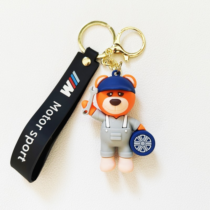 Silicon BMW Motorsport M Power Bear Car Keychain Keyring Netby