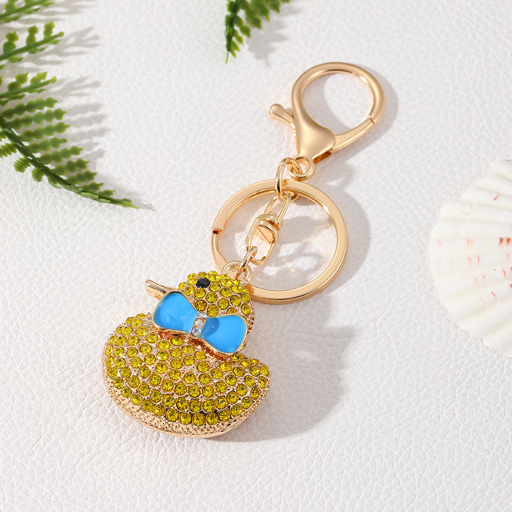 Rhinestone Duck Keychain Keyring Netby