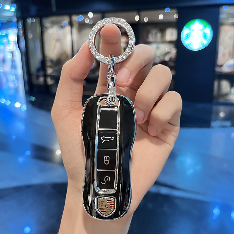 Silicon Car Key Case for Porsche Cayenne Macan Panamera 718 911 Netby