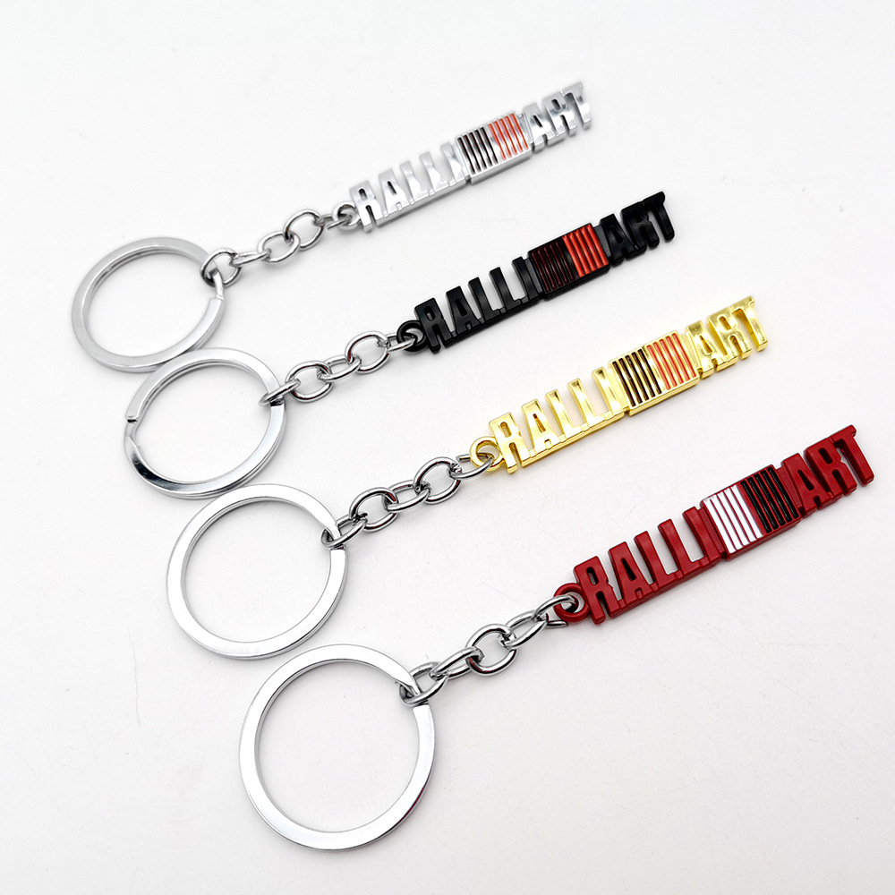 Metal Mitsubishi RALLIART Car Keychain Keyring Keyfob Netby