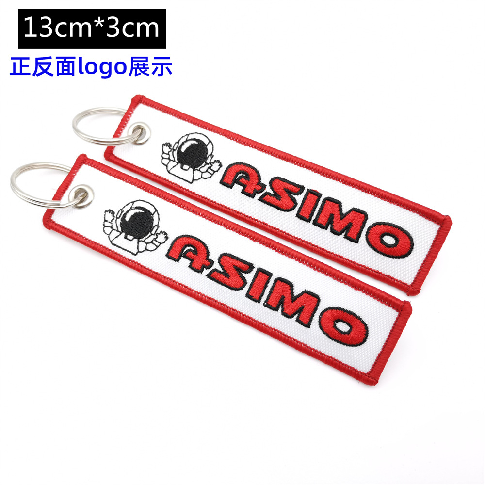 Metal Motorbike Car Logo Cloth Kering Keychain Keyfob for JDM GTI NISMO RALLIART TYPE R HKS TRD NOS Netby