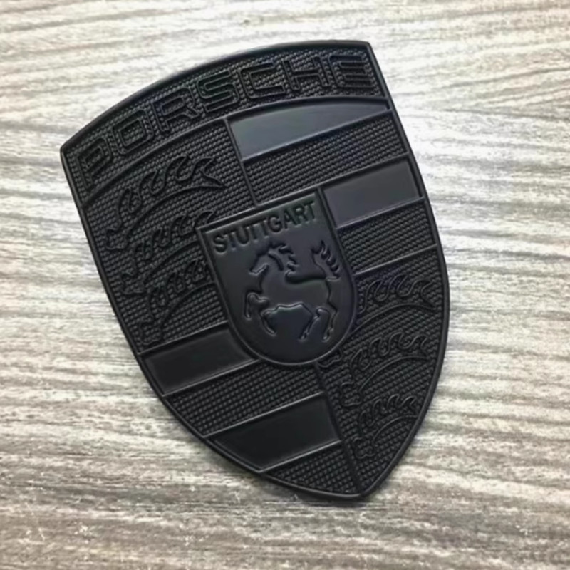 Metal Porsche Car Hook Engine Cover Emblem Badge with Glue Sticker Netby