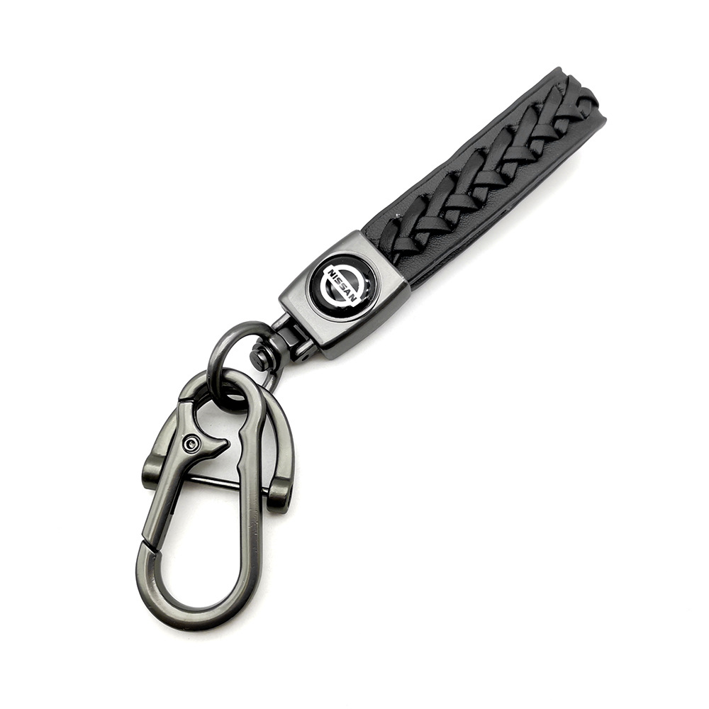 Knitting Leather Car Logo Emblem Kering Keychain Keyfob for Audi Benz BMW VW Chevrolet Toyota Volvo Netby