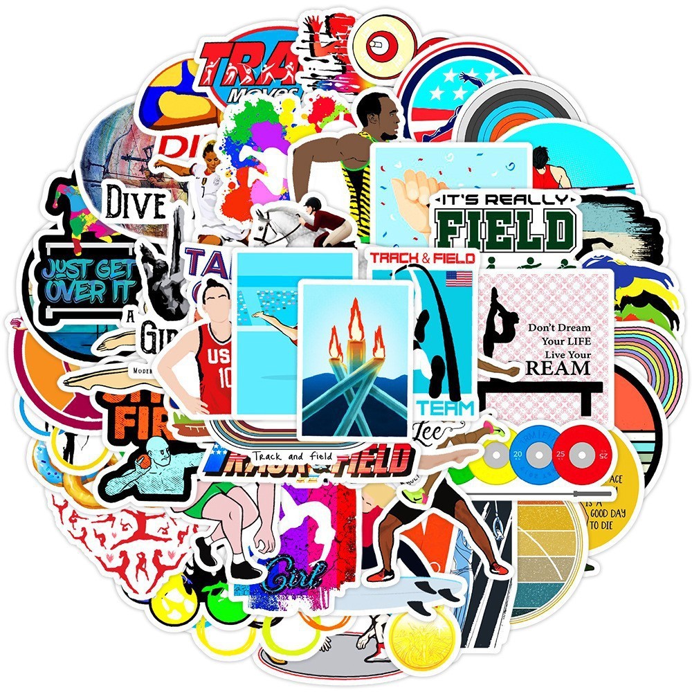 50pcs/pack Football Basketball Tennis Boxing Baseball Shooting Golf Volleyball Anti Water Sticker Netby