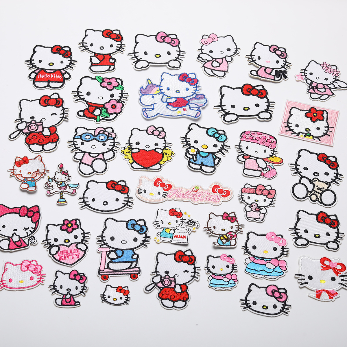Embroidery Hello Kitty Cute Cat Fabric Sticker Patch Netby
