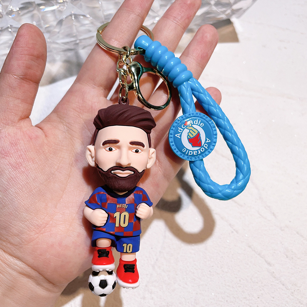 Sports Game Football Soccer Star World Cup Messi Keychain Keyring Netby