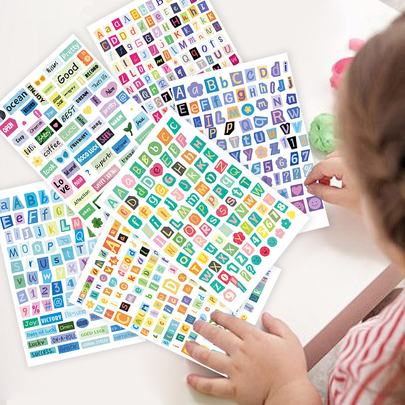 8pcs/pack Cartoon Children's DIY Jigsaw Puzzles Waterproof Sticker Netby