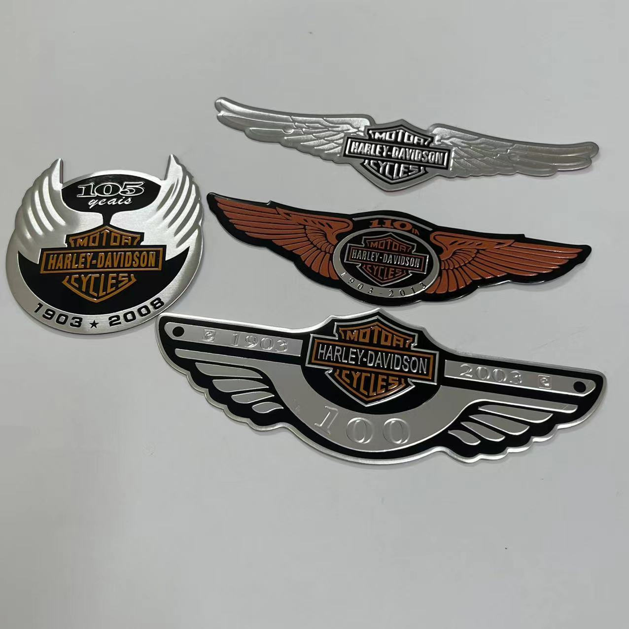 Metal Emblem Badge for Harley Davidson 100th 105th 110th Anniversary Netby Motorcycle Motorbike