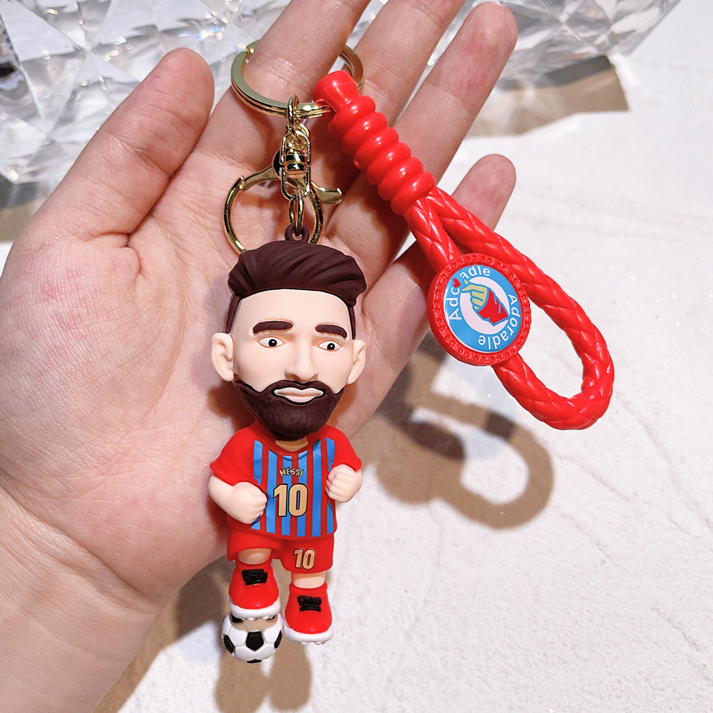 Sports Game Football Soccer Star World Cup Messi Keychain Keyring Netby
