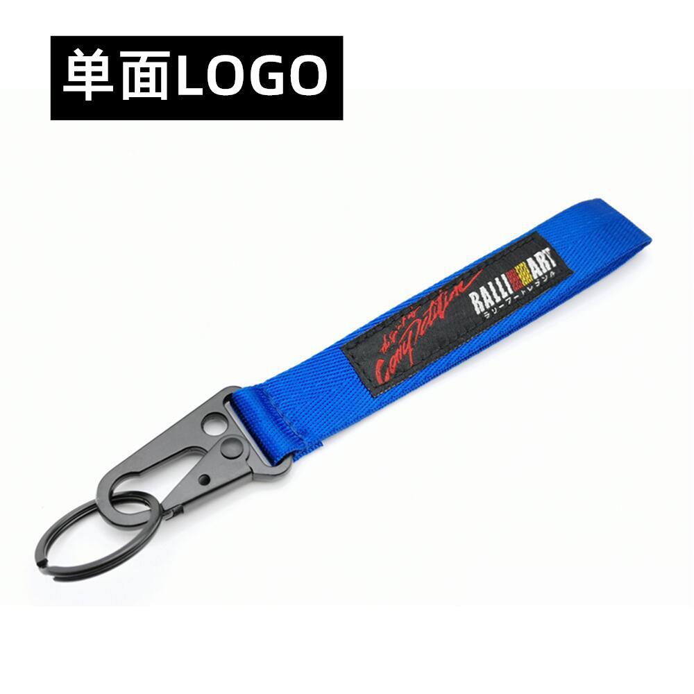 MITSUBISHI RALLIART Eagle Buckle Cloth Car Keychain Keyring Keyfob Wrist Strap Netby