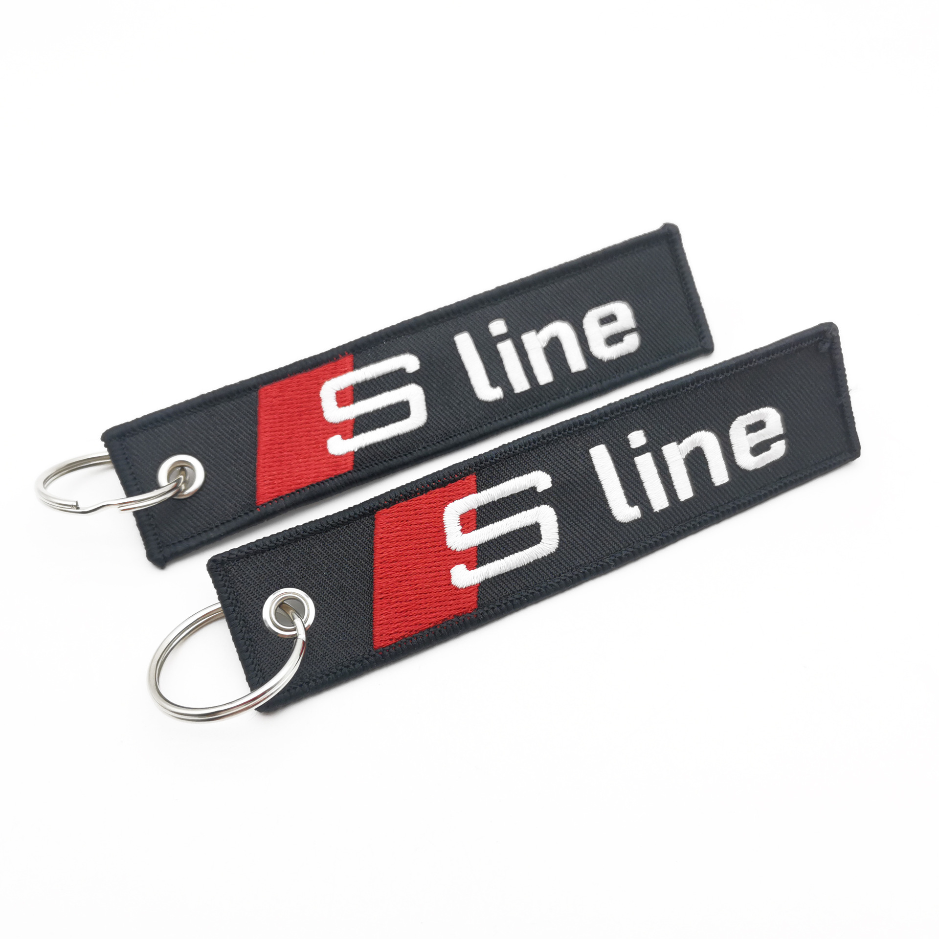 Car logo modified brand textile embroidery cloth key chain hanging TRD MUGEN