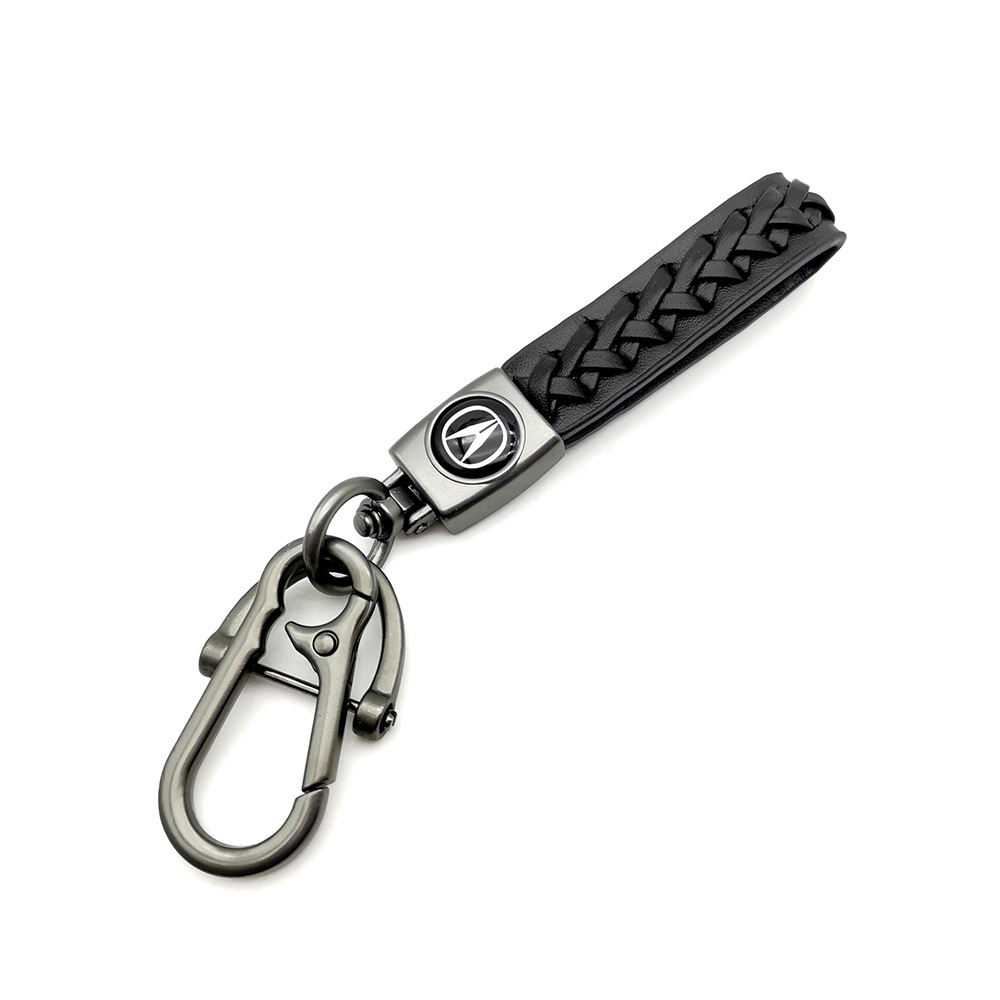 Knitting Leather Car Logo Emblem Kering Keychain Keyfob for Audi Benz BMW VW Chevrolet Toyota Volvo Netby