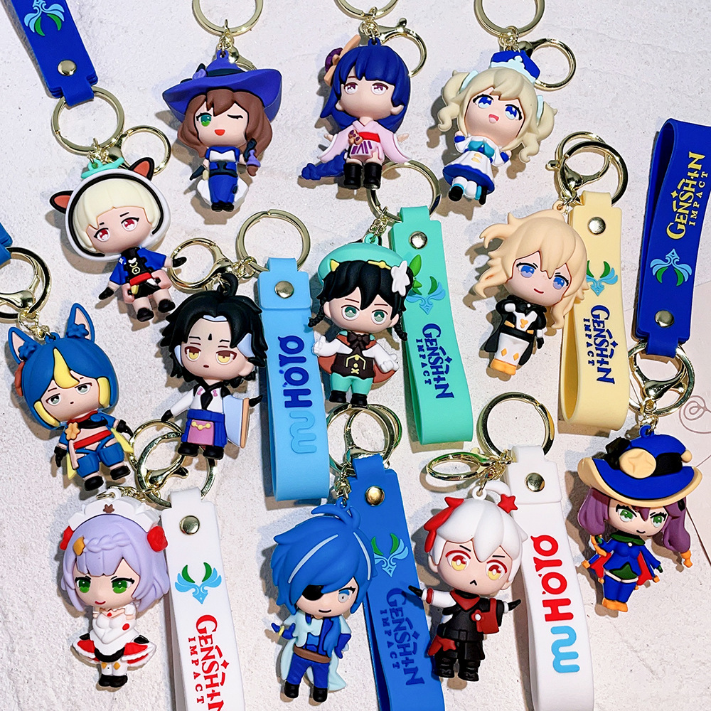 PVC Video Game GENSHIN IMPACT Keychain Keyring Netby