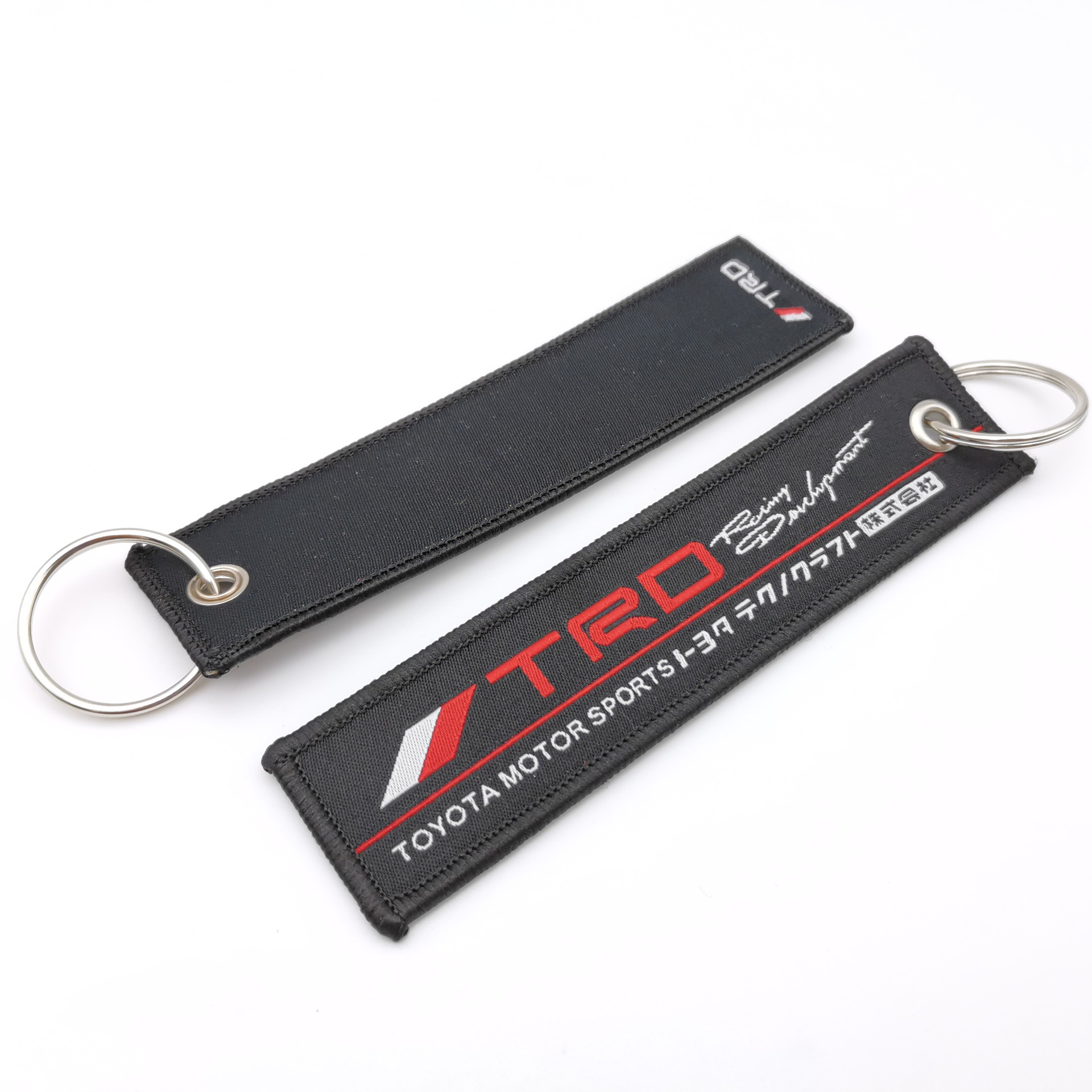 Car logo modified brand textile embroidery cloth key chain hanging TRD MUGEN
