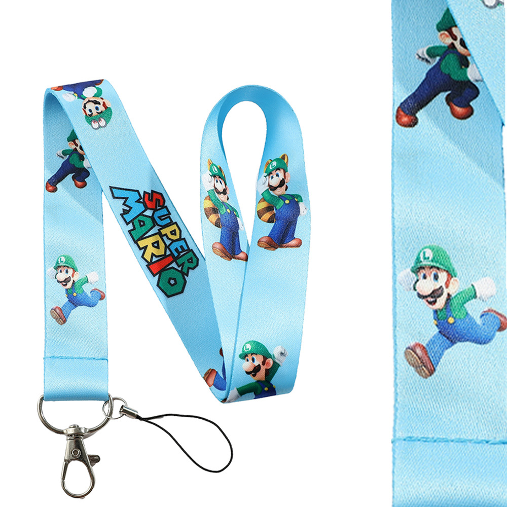 Animation Super Mario Lanyard Keychain Keyring Netby