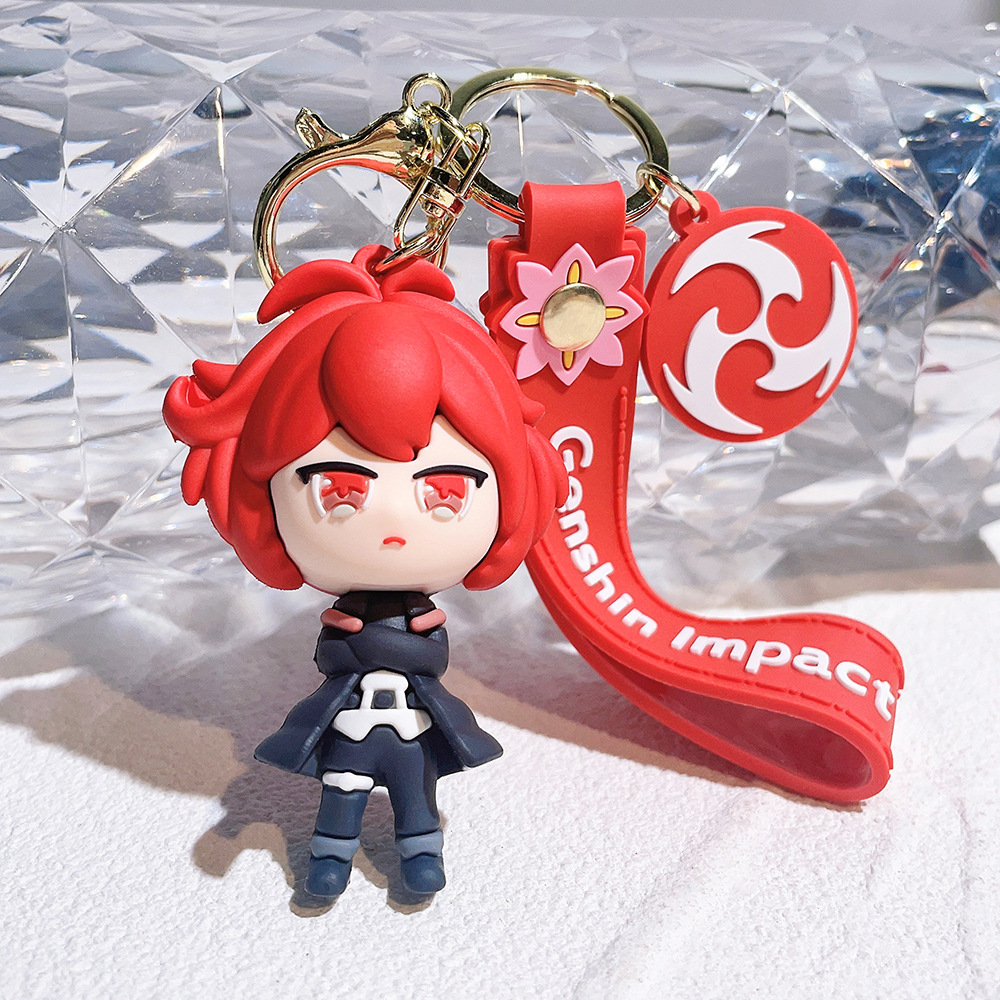 PVC Video Game GENSHIN IMPACT Keychain Keyring Netby