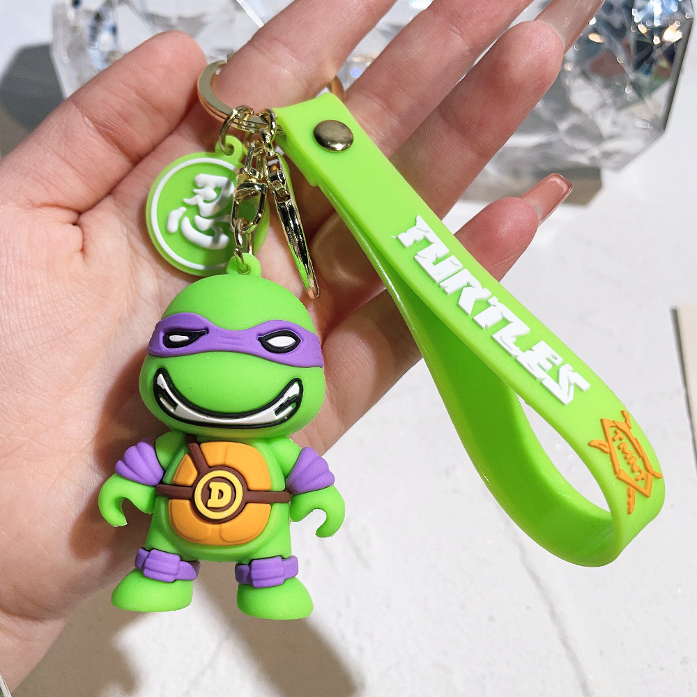 Rubber Animation Teenage Mutant Ninja Turtles Keychain Keyring Netby