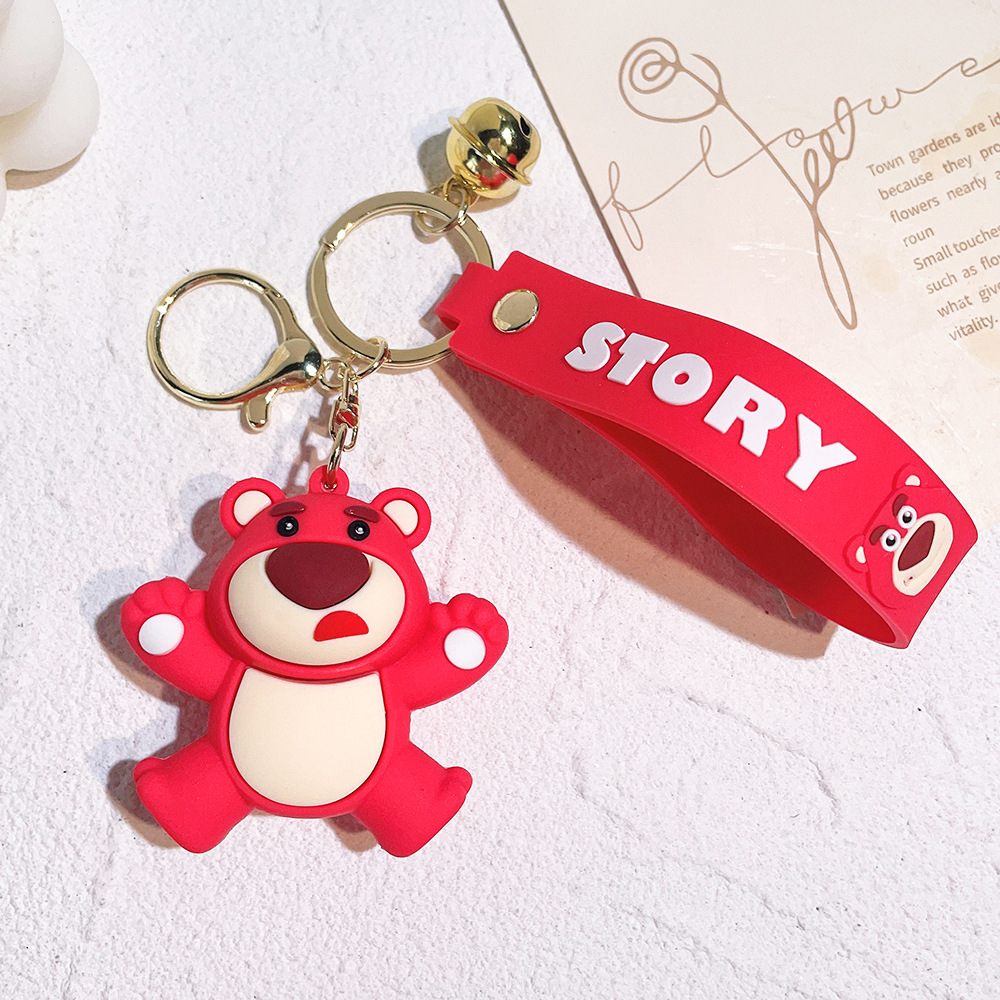 Animation Lotso Strawberry Bear Keychain Keyring Netby