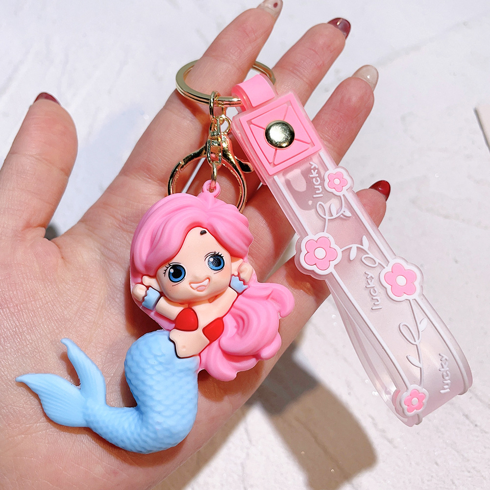 Animation Snow White Mermaid Princess Frozen Keychain Keyring Netby